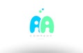 AAAAA alphabet letter blue green logo icon design