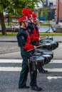 AABENRAA, DENMARK - JULY 6 - 2014: Russian tambour corps at a pa
