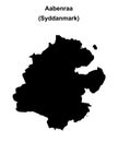 Aabenraa outline map Royalty Free Stock Photo