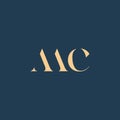 AAC abstract letter logo design Royalty Free Stock Photo