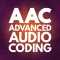 AAC - Advanced Audio Coding acronym, technology concept background Royalty Free Stock Photo