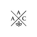 AAC letter logo design on WHITE background. AAC creative initials letter logo concept Royalty Free Stock Photo
