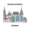 Aachen Cathedral, Germany line icon concept. Aachen Cathedral, Germany flat vector sign, symbol, illustration.