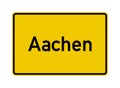 Aachen city limits road sign in Germany