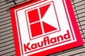 AACHEN, GERMANY FEBRUARY, 2017: Kaufland Store Sign. It opened its first store in 1984 in NeckarsulmIs and is a German hypermarket