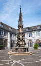 Aachen Germany fountain on inner court.