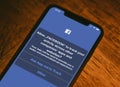 Apple iPhone facebook app request permission from users to track their activity across other
