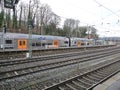 Bayerisches Regiobahn train during stop at the station