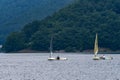 AACHEN, GERMANY- 10 June 2018 - sailing boats cruiseing on the l