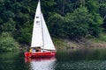 AACHEN, GERMANY- 10 June 2018 - sailing boats cruiseing on the l