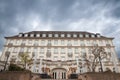 AACHEN, GERMANY - NOVEMBER 7, 2022: Quellenhof hotel entrance . Quellenhof is a luxury hotel and restaurant, part of the Bad Royalty Free Stock Photo