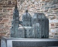 AACHEN, GERMANY. OCTOBER 04, 2020. Bronze miniature cathedral