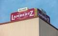 AACHEN, GERMANY OCTOBER, 2017: Lambertz Logo on a factory building. The Lambertz Group is a Aachener Printen- and chocolate Royalty Free Stock Photo