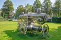 Locomotive made of stainless steel scrap