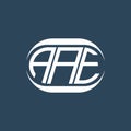 AAE abstract monogram logo design. AAE monogram unique modern flat abstract letter logo design Royalty Free Stock Photo
