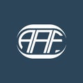 AAF abstract monogram logo design. AAF monogram unique modern flat abstract letter logo design Royalty Free Stock Photo
