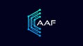 AAF infinity initial letter logo icon design vector. simple letter. AAF color vector logo concept. Royalty Free Stock Photo