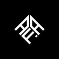 AAF letter logo design on black background. AAF creative initials letter logo concept. AAF letter design.AAF letter logo design on