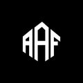 AAF letter logo design on black background.AAF creative initials letter logo concept.AAF letter design