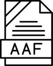 AAF Outline Vector Icon Royalty Free Stock Photo