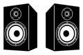 Pair of stereo speakers. Home theater. Perspective vector