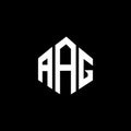 AAG letter logo design on black background.AAG creative initials letter logo concept.AAG letter design Royalty Free Stock Photo