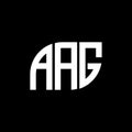AAG letter logo design on black background.AAG creative initials letter logo concept.AAG letter design Royalty Free Stock Photo