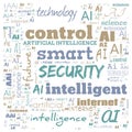 AAI artificial intelligence word cloud use for banner, painting, motivation, web-page, website background, t-shirt & shirt