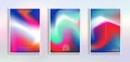 Minimal modern cover design. Dynamic colorful gradients. Future geometric patterns. Blue, pink, yellow, green, orange, purple plac Royalty Free Stock Photo