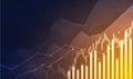 Candle stick graph chart of stock market investment trading, Bullish point, Bearish point. trend of graph vector design. Royalty Free Stock Photo