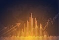 Candle stick graph chart of stock market investment trading, Bullish point, Bearish point. trend of graph vector design. Royalty Free Stock Photo