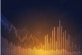 Candle stick graph chart of stock market investment trading, Bullish point, Bearish point. trend of graph vector design. Royalty Free Stock Photo