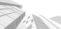 City background architectural with drawings of modern for use web, magazine or poster vector design. Royalty Free Stock Photo