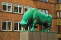 Aalborg, Denmark: Beautiful bull sculpture in the city center