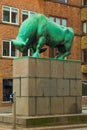 Aalborg, Denmark: Beautiful bull sculpture in the city center