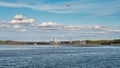 Limfjord and skyline of Aalborg and Norresundby, Nordjylland, Denmark