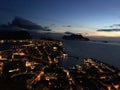 Aalesund in Norway by night from the view point Royalty Free Stock Photo