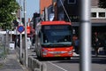 Aalsmeer streets, city of Netherlands, Bus Royalty Free Stock Photo