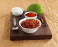 Aam Chunda or Raw Mango Preserve Indian Vegetarian Side Dish Royalty Free Stock Photo