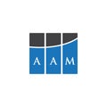 AAM letter logo design on black background. AAM creative initials letter logo concept. AAM letter design