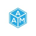 AAM letter logo design on black background. AAM creative initials letter logo concept. AAM letter design