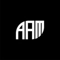 AAM letter logo design on black background.AAM creative initials letter logo concept.AAM letter design