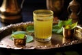 aam panna served in a brass glass
