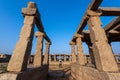 Aancient bazaar street group monuments at Hampi in Karnataka, India Royalty Free Stock Photo