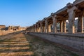 Aancient bazaar street group monuments at Hampi, Karnataka, India Royalty Free Stock Photo