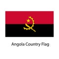 AAngola Country Flag hand drawing illustration vector based drawing Royalty Free Stock Photo