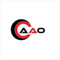 AAO creative minimalist letter logo. AAO unique vector initials alphabet letter logo design Royalty Free Stock Photo