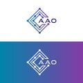 aao tech initial logo design icon for technology, Digital, Tech business, aao tech logo, aao technology logo
