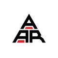 AAR triangle letter logo design with triangle shape. AAR triangle logo design monogram. AAR triangle vector logo template with red Royalty Free Stock Photo