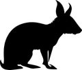 aardvark Black Silhouette Generative Ai